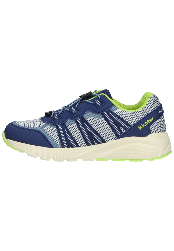 Richter Sneaker Leder/Textil Blau/Lime - surf4shoes