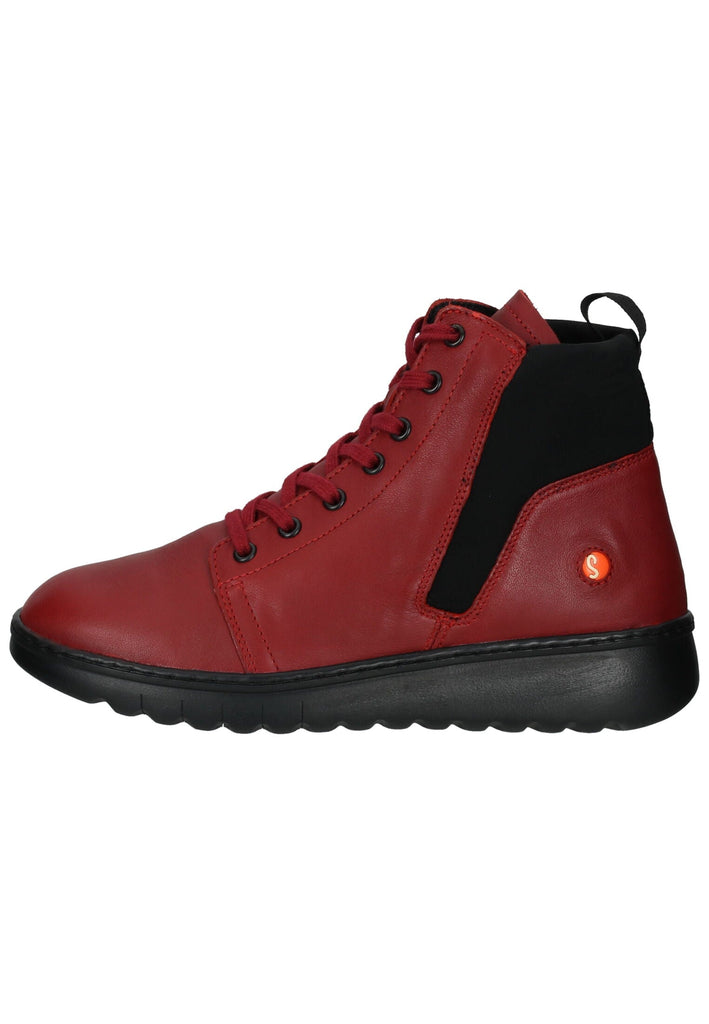 softinos Stiefelette Leder Rot/Schwarz - surf4shoes