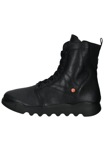 softinos Stiefelette Leder/Textil Schwarz/Schwarz - surf4shoes