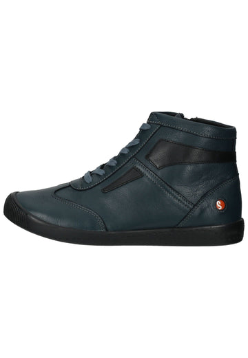 softinos Stiefelette Leder Blau/Schwarz - surf4shoes