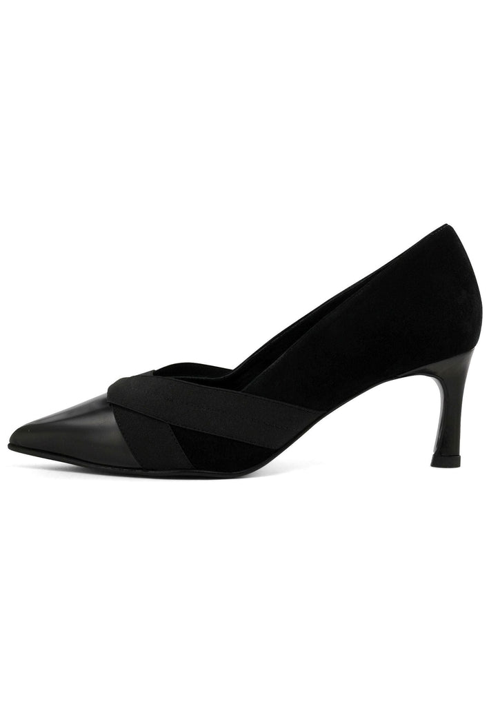Peter Kaiser Pumps Veloursleder Schwarz/Rosa - surf4shoes
