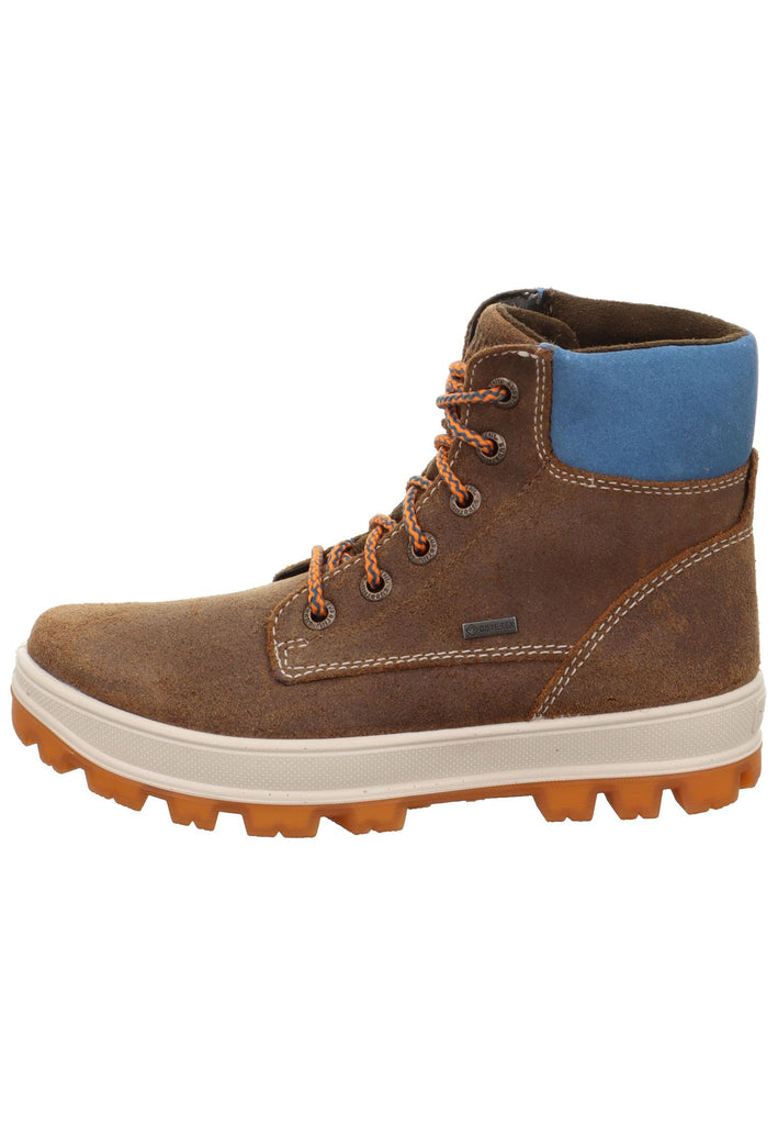 Superfit Stiefelette Leder/Textil Braun/Blau Warmfutter - surf4shoes