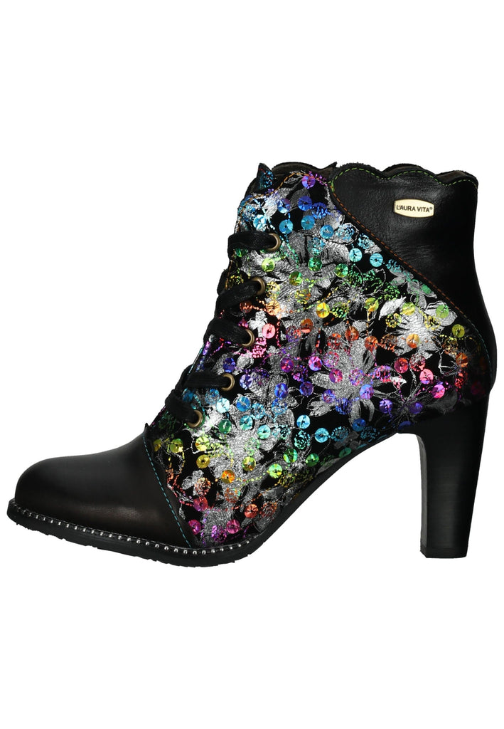 Laura Vita Stiefelette Leder Schwarz Multi - surf4shoes
