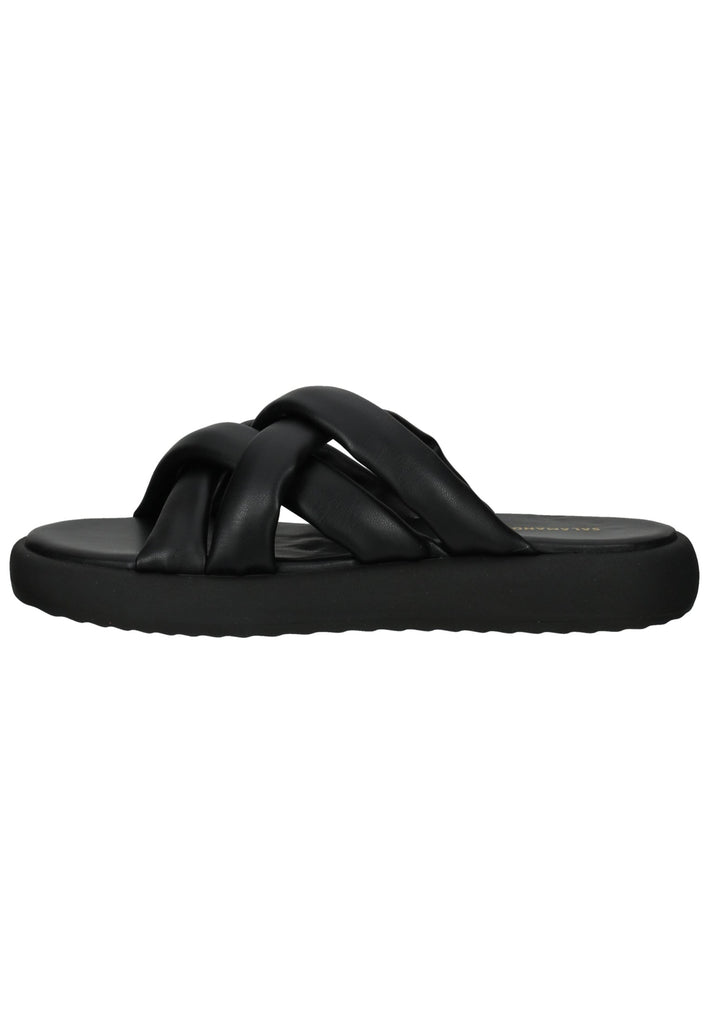 Salamander Pantoletten Lederimitat Schwarz - surf4shoes