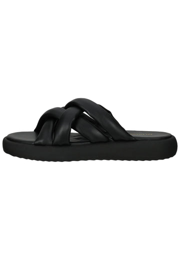 Salamander Pantoletten Lederimitat Schwarz - surf4shoes