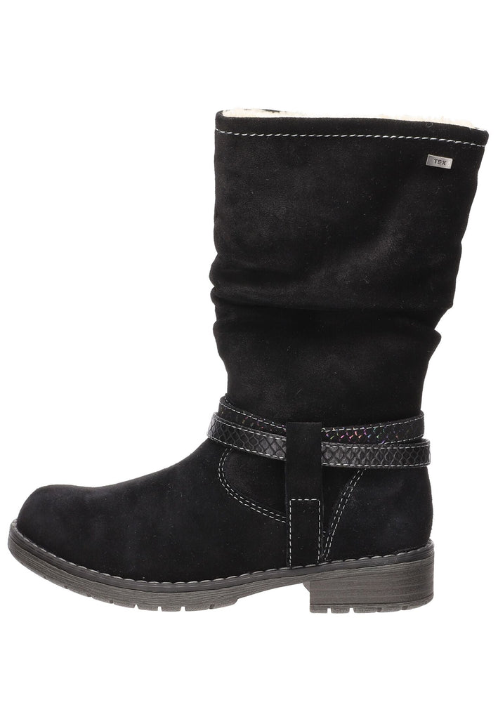 Lurchi Stiefel Veloursleder/Synthetik Schwarz - surf4shoes