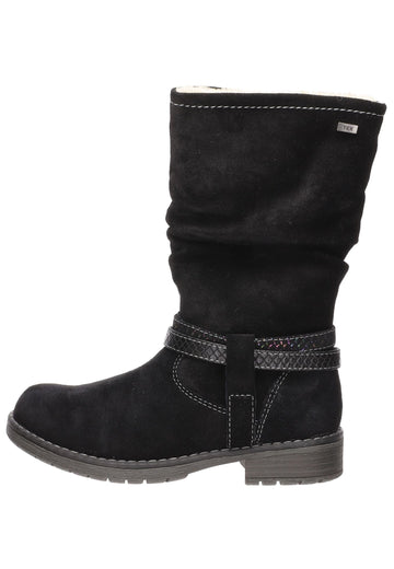 Lurchi Stiefel Veloursleder/Synthetik Schwarz - surf4shoes