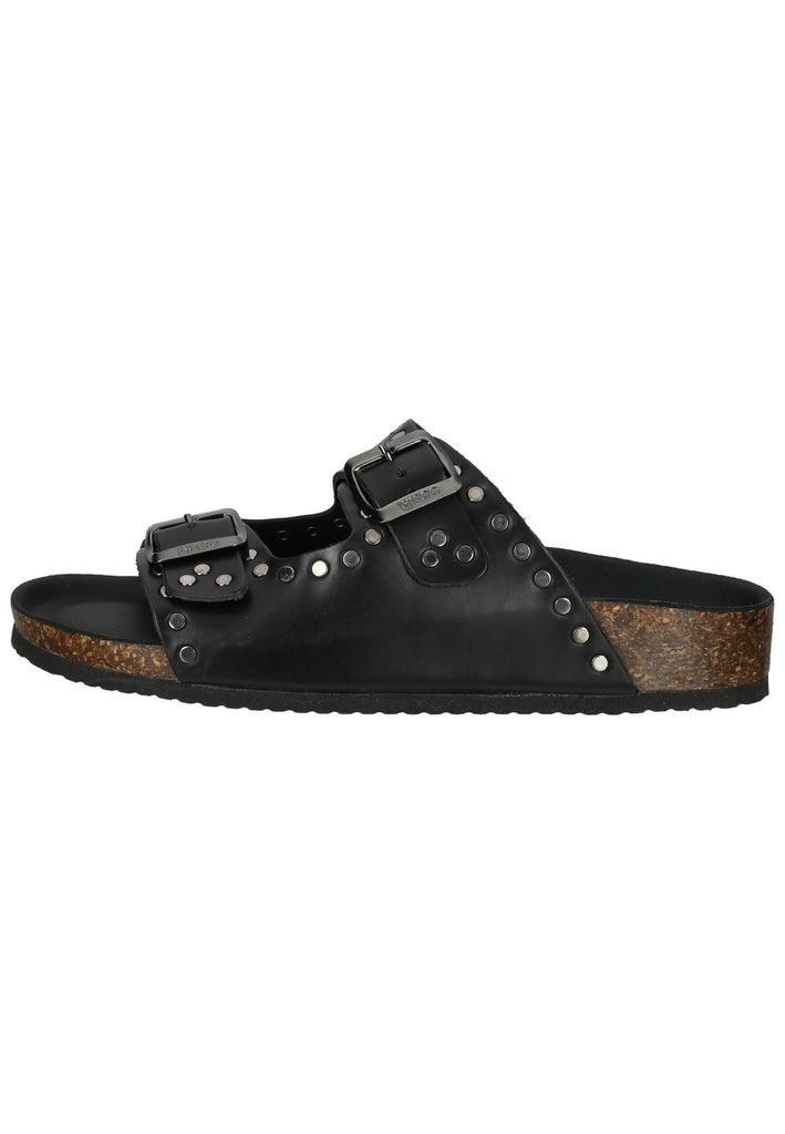 IGI&CO Pantoletten Leder Schwarz - surf4shoes