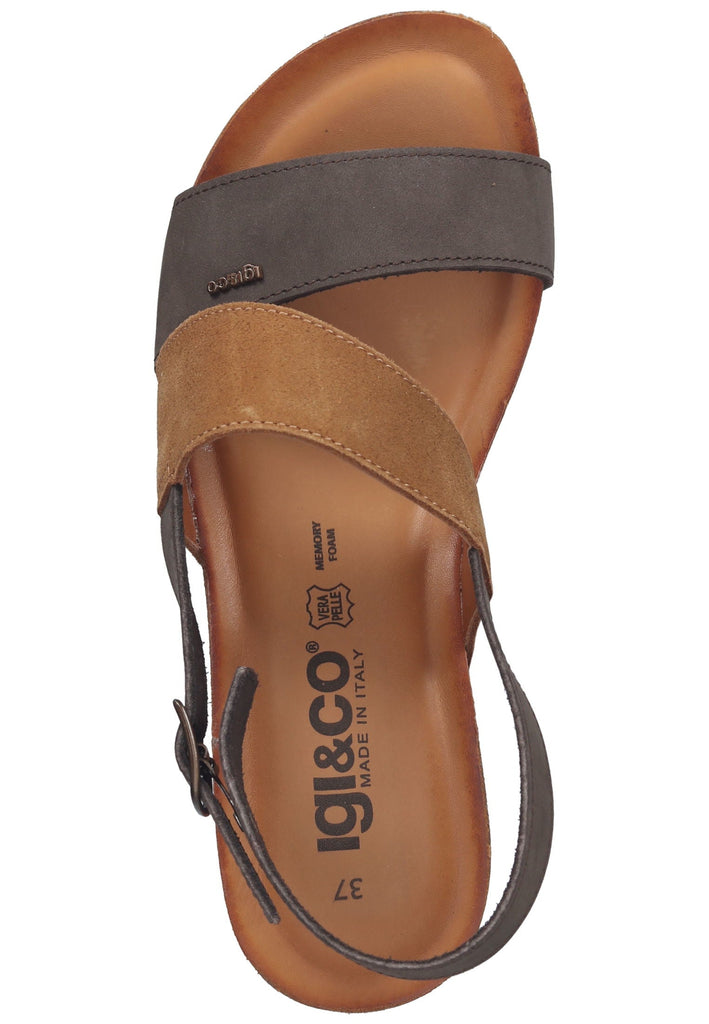 IGI&CO Sandalen Nubukleder Braun - surf4shoes
