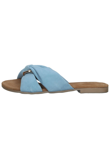 Lazamani Pantoletten Leder Azur - surf4shoes