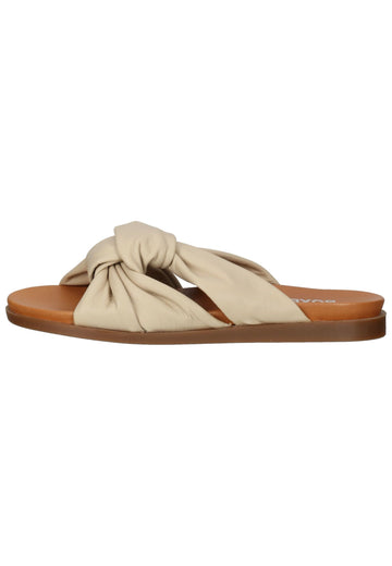 Bullboxer Pantoletten Leder Beige - surf4shoes