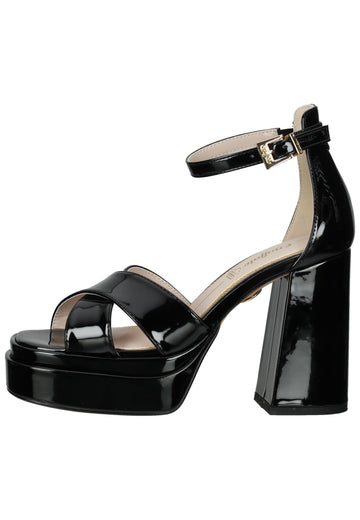 Buffalo Sandalen Lederimitat Schwarz - surf4shoes