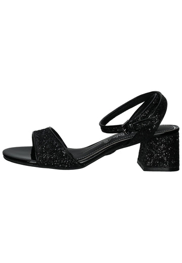 Buffalo Sandalen Lederimitat Schwarz/Silber - surf4shoes