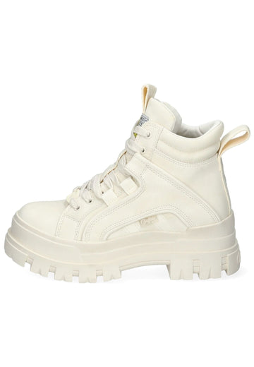 Buffalo Stiefelette Lederimitat Offwhite Warmfutter - surf4shoes