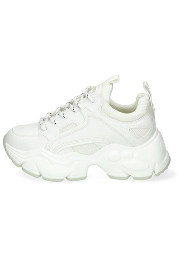 Buffalo Sneaker Lederimitat/Textil Weiß - surf4shoes