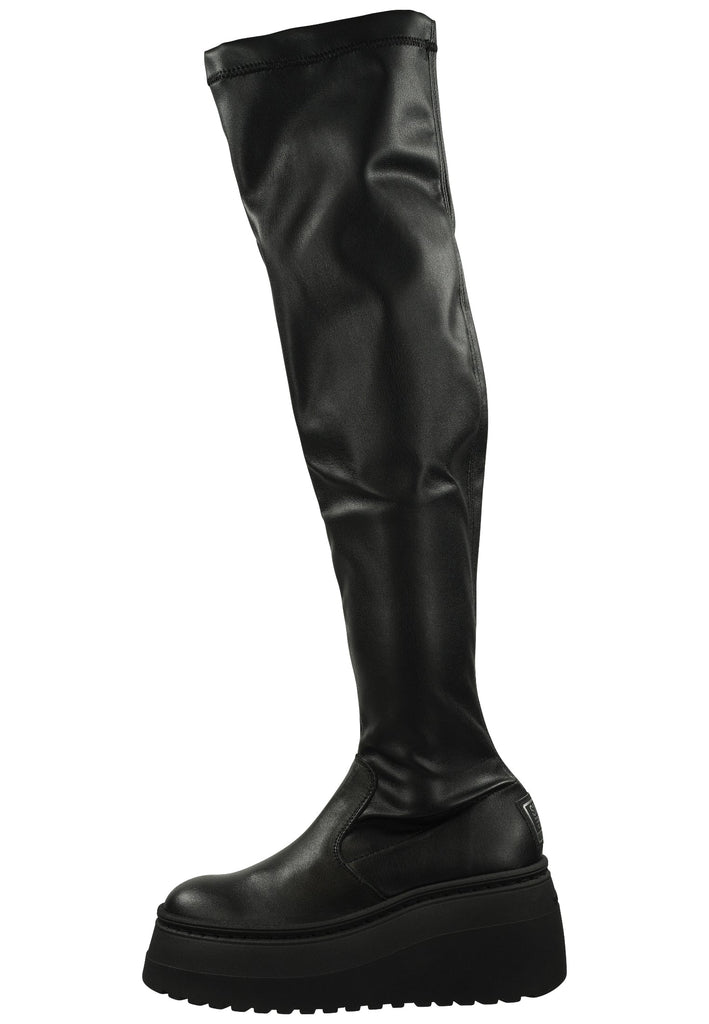 Steve Madden Stiefel Leder/Textil Schwarz - surf4shoes