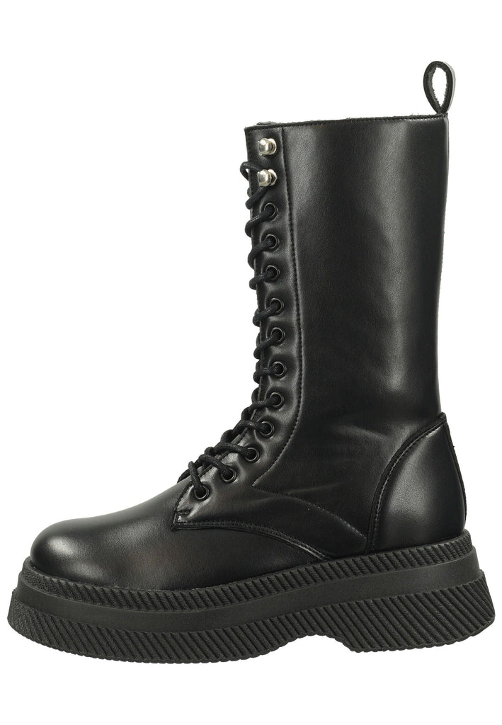 Steve Madden Stiefel Leder Schwarz - surf4shoes