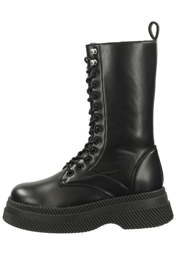 Steve Madden Stiefel Leder Schwarz - surf4shoes