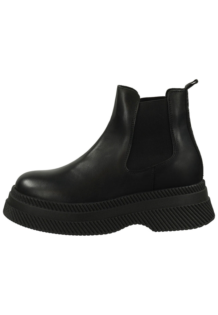 Steve Madden Stiefelette Leder/Textil Schwarz/Schwarz - surf4shoes
