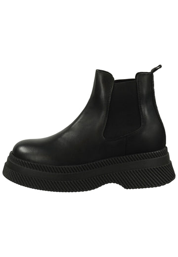 Steve Madden Stiefelette Leder/Textil Schwarz/Schwarz - surf4shoes