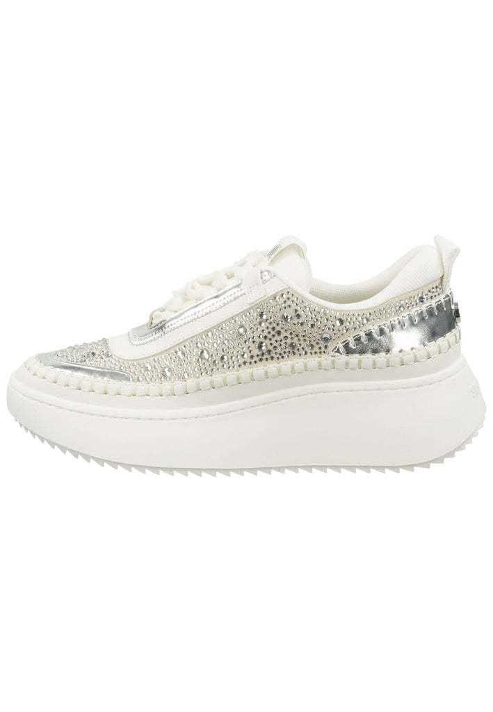 Steve Madden Sneaker Lederimitat Silber - surf4shoes