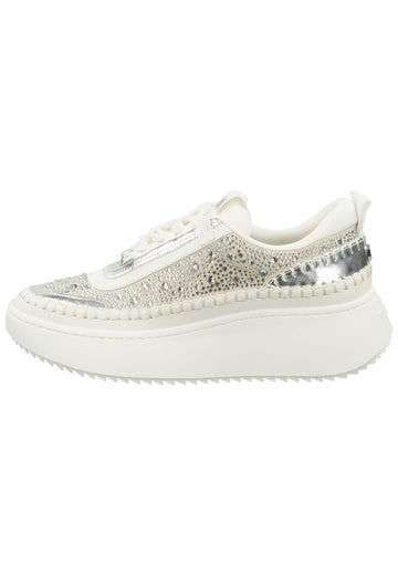 Steve Madden Sneaker Lederimitat Silber - surf4shoes