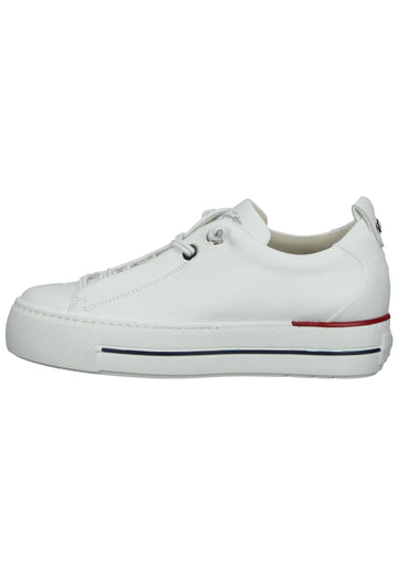 Paul Green Sneaker Glattleder Weiß/Rot - surf4shoes