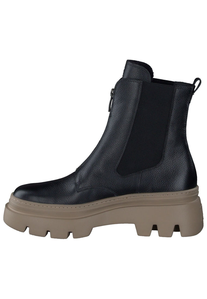 Paul Green Stiefelette Leder/Textil Schwarz/Braun - surf4shoes