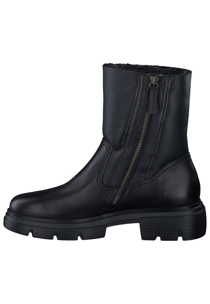 Paul Green Stiefelette Leder/Textil Schwarz Warmfutter - surf4shoes