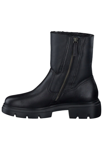 Paul Green Stiefelette Leder/Textil Schwarz Warmfutter - surf4shoes