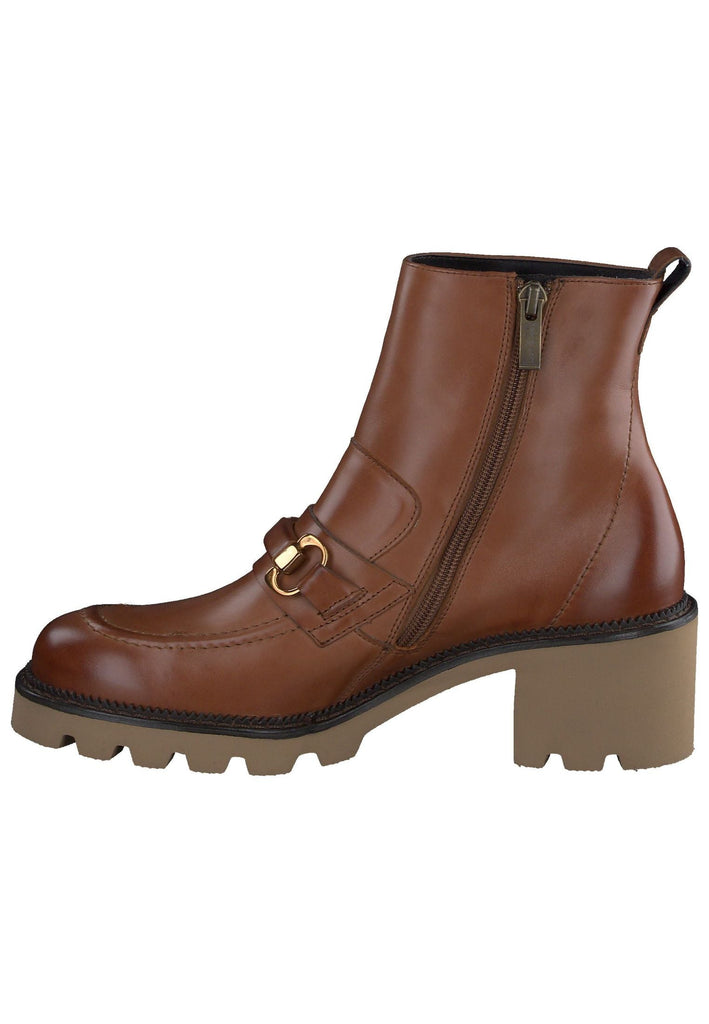 Paul Green Stiefelette Glattleder Cognac - surf4shoes
