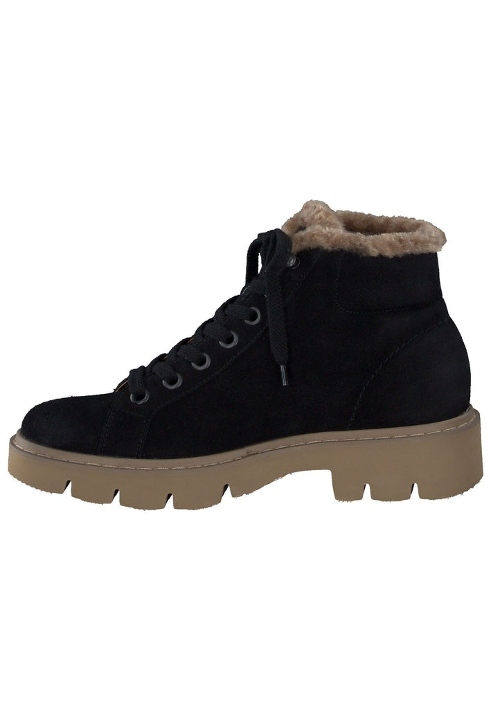 Paul Green Stiefelette Veloursleder Schwarz Warmfutter - surf4shoes