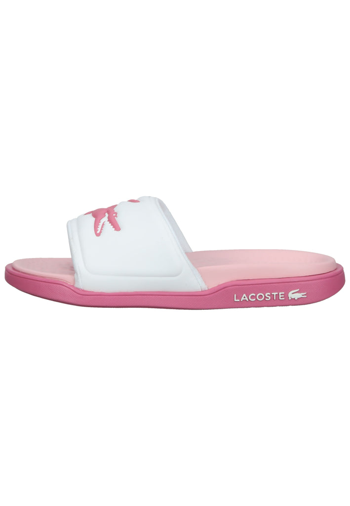 Lacoste Pantoletten Textil Weiß/Pink - surf4shoes