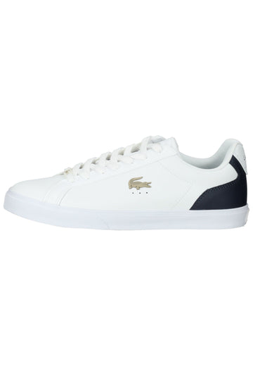 Lacoste Sneaker Leder/Textil Weiß/Blau - surf4shoes