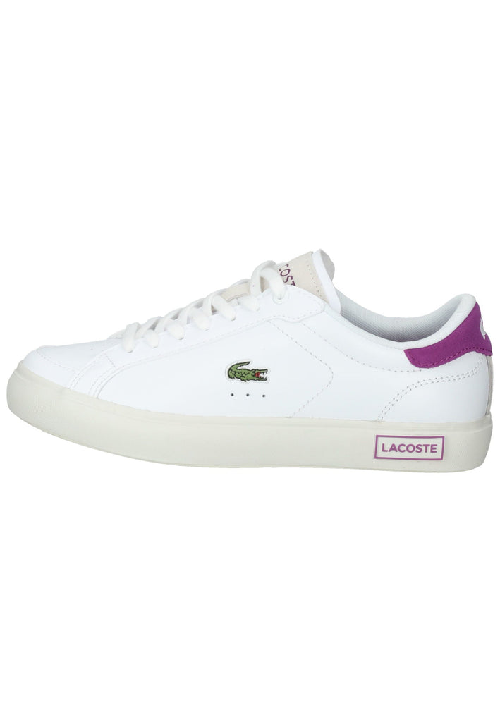 Lacoste Sneaker Leder/Textil Weiß/Lila - surf4shoes