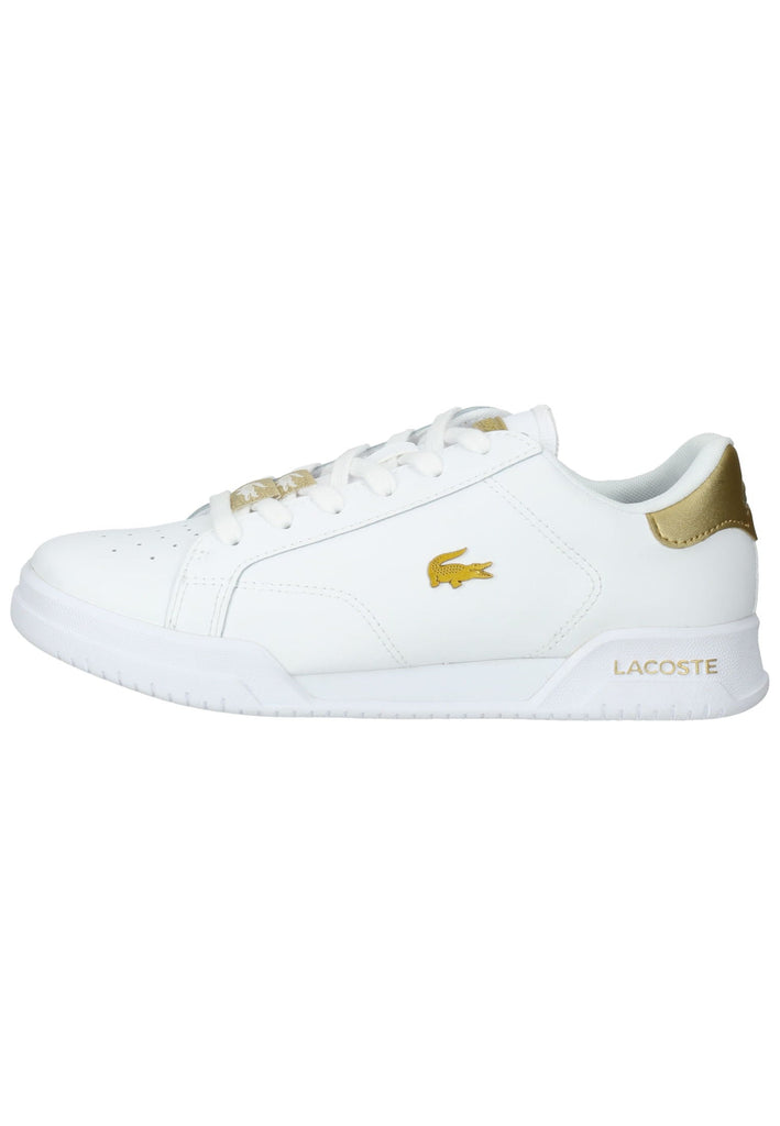 Lacoste Sneaker Leder/Textil Weiß/Gold - surf4shoes