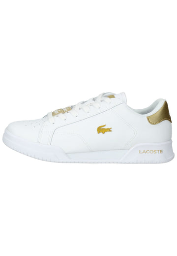 Lacoste Sneaker Leder/Textil Weiß/Gold - surf4shoes