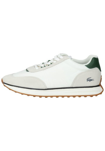 Lacoste Sneaker Leder/Textil Weiß/Grün - surf4shoes