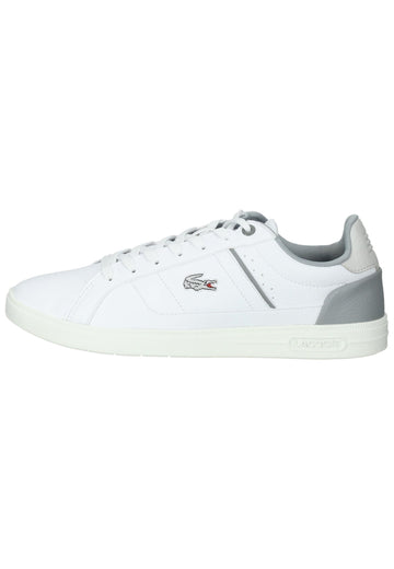 Lacoste Sneaker Leder/Textil Weiß/Grau - surf4shoes