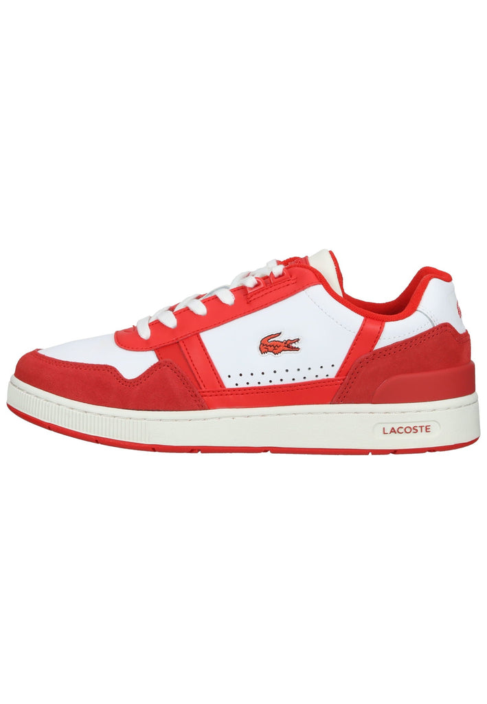 Lacoste Sneaker Leder/Textil Weiß/Rot - surf4shoes