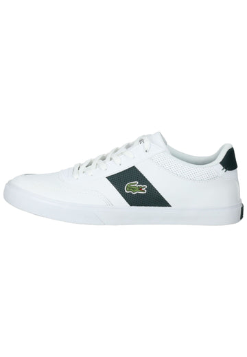 Lacoste Sneaker Leder/Textil Weiß/Grün - surf4shoes