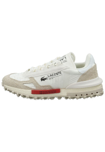 Lacoste Sneaker Lederimitat/Textil Weiß/Rot - surf4shoes