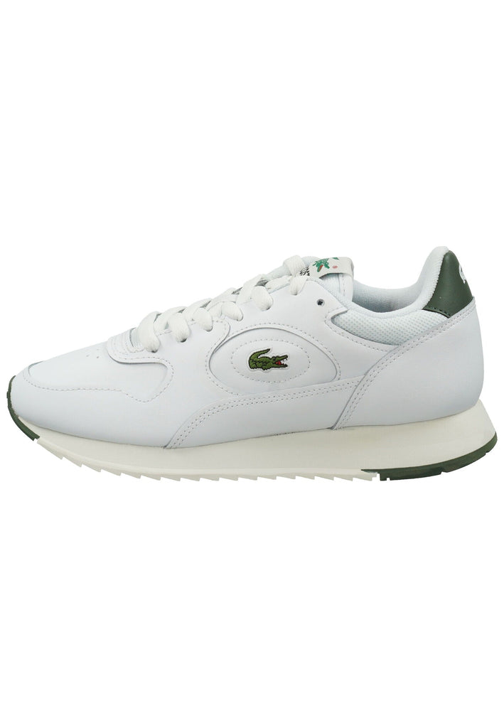 Lacoste Sneaker Leder/Textil Weiß/Grün - surf4shoes