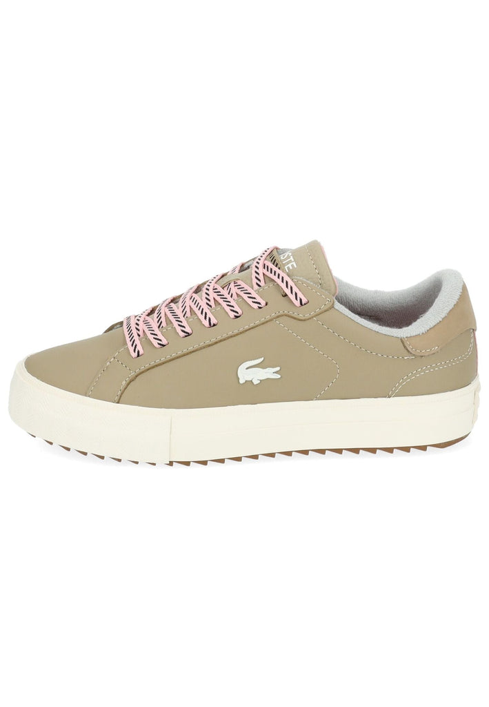 Lacoste Sneaker Nubukleder Braun/Weiß - surf4shoes