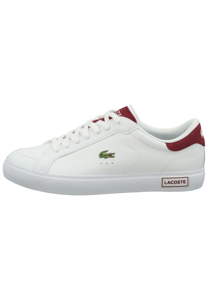 Lacoste Sneaker Leder/Synthetik Weiß/Rot - surf4shoes