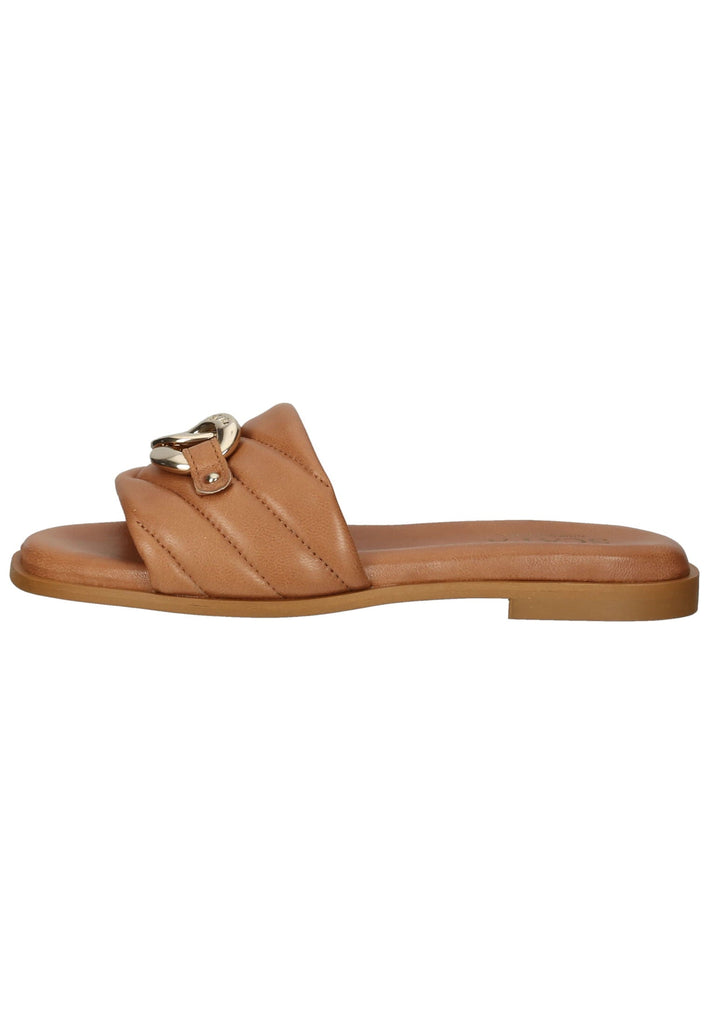 Scapa Pantoletten Leder Cognac - surf4shoes