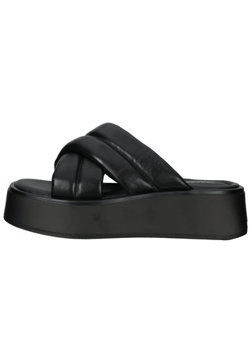 Vagabond Pantoletten Leder Schwarz - surf4shoes