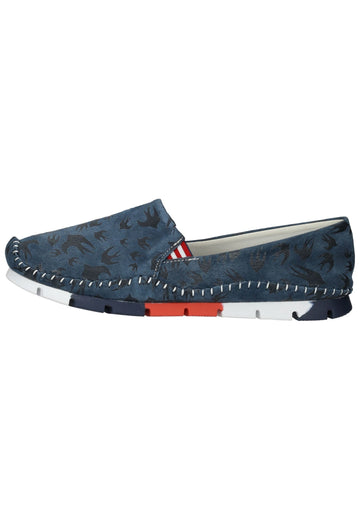 Cosmos Comfort Slipper Leder Blau - surf4shoes
