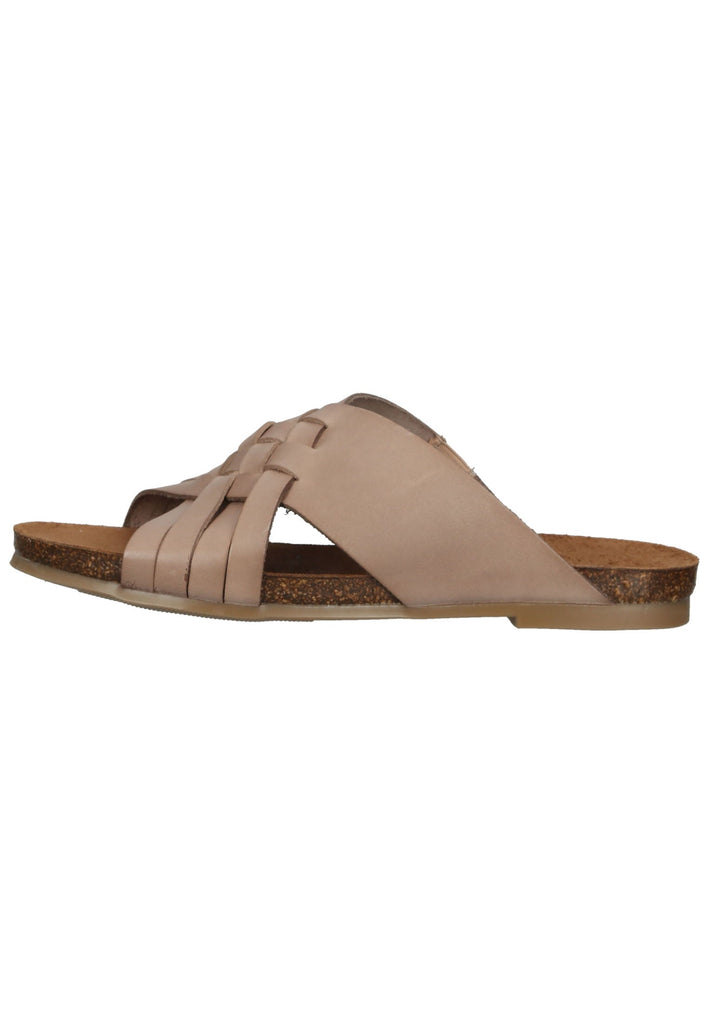 Cosmos Comfort Pantoletten Leder Taupe - surf4shoes