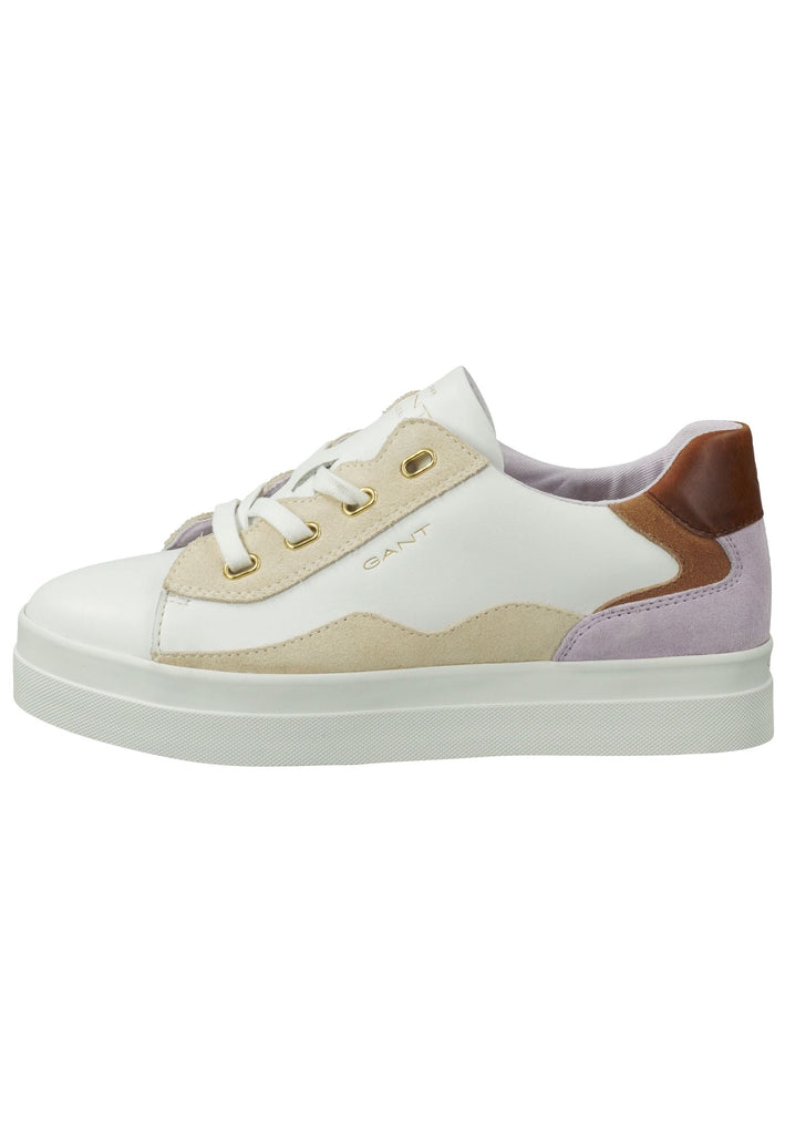 GANT Sneaker Leder Weiß/Lila - surf4shoes